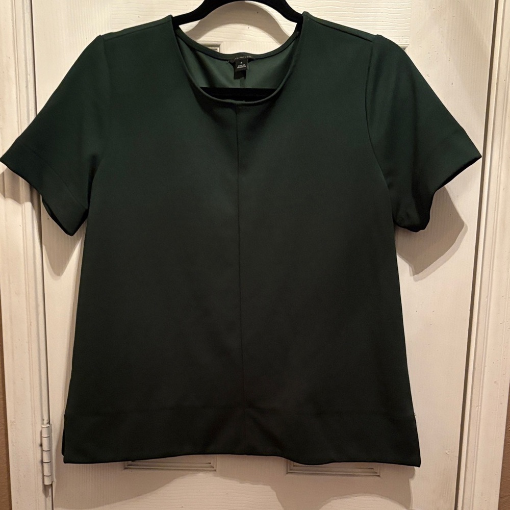 Ann Taylor Dark Green Short Sleeve Top